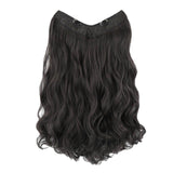 Maxbell Wavy Curly Natural Soft Synthetic Hair Pieces 17.7" for Women Dates Concerts Black
