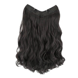 Maxbell Wavy Curly Natural Soft Synthetic Hair Pieces 17.7" for Women Dates Concerts Black