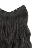 Maxbell Wavy Curly Natural Soft Synthetic Hair Pieces 17.7" for Women Dates Concerts Black