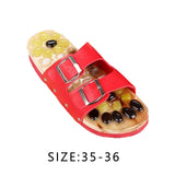 Maxbell Foot Massage Slippers with Natural Stone Summer Gifts Comfortable Adjustable 35 to 36