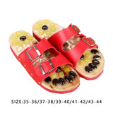 Maxbell Foot Massage Slippers with Natural Stone Summer Gifts Comfortable Adjustable 35 to 36