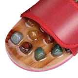 Maxbell Foot Massage Slippers with Natural Stone Summer Gifts Comfortable Adjustable 35 to 36