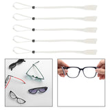 Maxbell 5 Pieces Glasses Strap Sunglasses Strap for Any Activities Hanging Neck Kids White