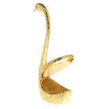 Max Creative Swan Holder Stylish Fruit Food Fork Spoon Holder Base 6 Fork Golden
