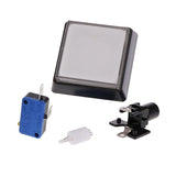 Max Rectangle Arcade Machine Game Button with led lamp illuminated White