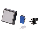 Max Rectangle Arcade Machine Game Button with led lamp illuminated White