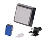 Max Rectangle Arcade Machine Game Button with led lamp illuminated White