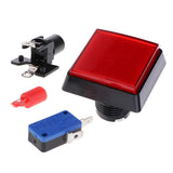 Max Rectangle Arcade Machine Game Button with led lamp illuminated Red