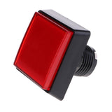 Max Rectangle Arcade Machine Game Button with led lamp illuminated Red