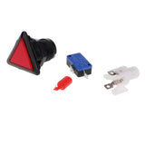 Max Triangle Arcade Machine Game Button with led lamp illuminated Red