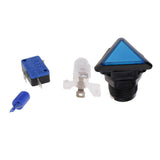 Max Triangle Arcade Machine Game Button with led lamp illuminated Blue