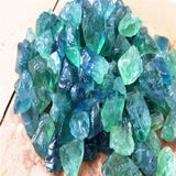 Max Natural Blue Green Fluorite Perforated with Irregular Desk Ornament 25-30mm