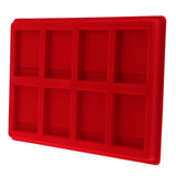 Max 8 Grid Velvet Frame Series Display Tray Coin Case for PCGS NGC Display -Red