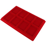 Max 8 Grid Velvet Frame Series Display Tray Coin Case for PCGS NGC Display -Red