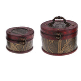 Max 2PCS Vintage Wood Jewelry Box Necklace Bracelet Gift Storage Organizer Case