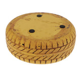Max European Style Retro Tire Model Ashtray Cigarette Home Office Decor -Yellow