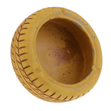 Max European Style Retro Tire Model Ashtray Cigarette Home Office Decor -Yellow
