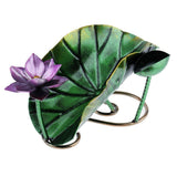 Max Stainless Steel Lotus Leaf Wine Rack Wine Bottle Holder Display Home Decor