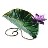 Max Stainless Steel Lotus Leaf Wine Rack Wine Bottle Holder Display Home Decor