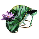 Max Stainless Steel Lotus Leaf Wine Rack Wine Bottle Holder Display Home Decor