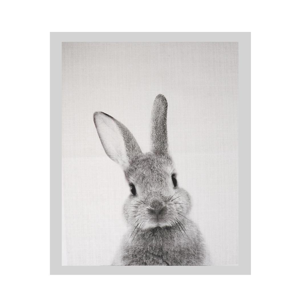 Maxbell  2Pcs Modern Art Oil Painting Canvas Picture Cute Rabbit Wall Decor 20x25cm