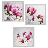 Max 3x Art Oil Painting Canvas Picture Flower Butterfly Wall Home Decor 50x50cm