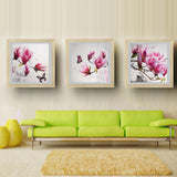 Max 3x Art Oil Painting Canvas Picture Flower Butterfly Wall Home Decor 50x50cm