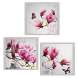 Max 3x Art Oil Painting Canvas Picture Flower Butterfly Wall Home Decor 50x50cm