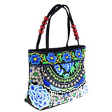 Max Embroidery Travel Shoulder Bag Double Faced Flower Handmade Women Bags #1
