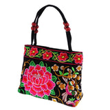 Max Embroidery Travel Shoulder Bag Double Faced Flower Handmade Women Bags #2
