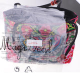 Max Embroidery Travel Shoulder Bag Double Faced Flower Handmade Women Bags #5