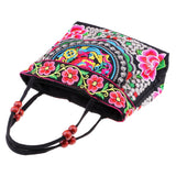 Max Embroidery Travel Shoulder Bag Double Faced Flower Handmade Women Bags #5