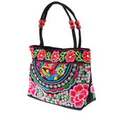 Max Embroidery Travel Shoulder Bag Double Faced Flower Handmade Women Bags #5
