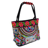 Max Embroidery Travel Shoulder Bag Double Faced Flower Handmade Women Bags #6