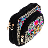 Max Embroidery Travel Shoulder Bag Double Faced Flower Handmade Women Bags #9