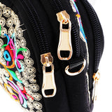 Max Embroidery Travel Shoulder Bag Double Faced Flower Handmade Women Bags #9