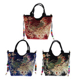 Max Handmade Peacock Embroidery Ethnic Travel Shoulder Bag Women Bags -Dark Blue