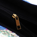 Max Handmade Peacock Embroidery Ethnic Travel Shoulder Bag Women Bags -Dark Blue