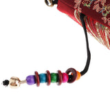 Max Handmade Peacock Embroidery Ethnic Travel Shoulder Bag Women Bags Wine Red