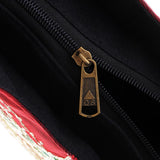 Max Handmade Peacock Embroidery Ethnic Travel Shoulder Bag Women Bags Wine Red