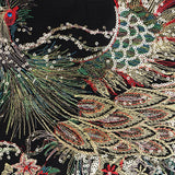 Max Handmade Peacock Embroidery Ethnic Travel Shoulder Bag Women Bags Black