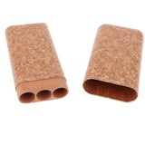 Max Business Travel Cigar Case Box Leather and Wooden Cigar Humidor #2