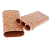 Max Business Travel Cigar Case Box Leather and Wooden Cigar Humidor #2