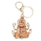 Max Riches Money Toad Coin Frog Keychain Rhinestone Keyring Creative  #1