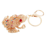 Max Riches Money Toad Coin Frog Keychain Rhinestone Keyring Creative  #1