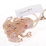 Max Riches Money Toad Coin Frog Keychain Rhinestone Keyring Creative  #1