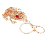 Max Riches Money Toad Coin Frog Keychain Rhinestone Keyring Creative  #1