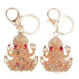 Max Riches Money Toad Coin Frog Keychain Rhinestone Keyring Creative  #1