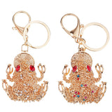 Max Riches Money Toad Coin Frog Keychain Rhinestone Keyring Creative  #1