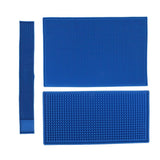 Max Rubber Bar Service Mat Water Proof PVC Mat Kitchen Coaster Blue 15x30cm